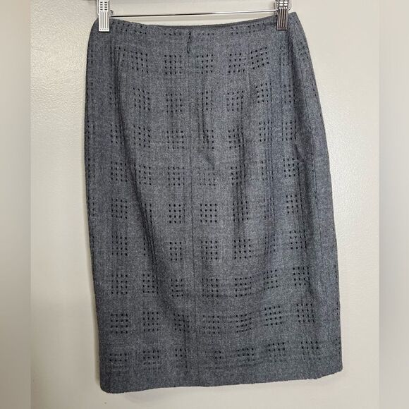ESCADA gray cutout pencil style skirt size 40(xs/s) career wear office academia - Picture 5 of 5